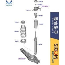 mobis rear shock absorbers for hyundai sonata 2019-22